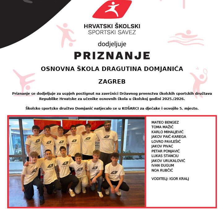 ZAVRŠNICA DRŽAVNOG PRVENSTVA U KOŠARCI ZA OSNOVNE ŠKOLE