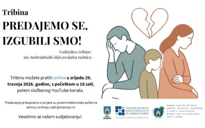 Tribina za roditelje “Predajemo se, izgubili smo!”