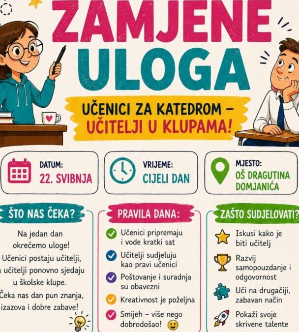 Dan zamjene uloga u OŠ Dragutina Domjanića